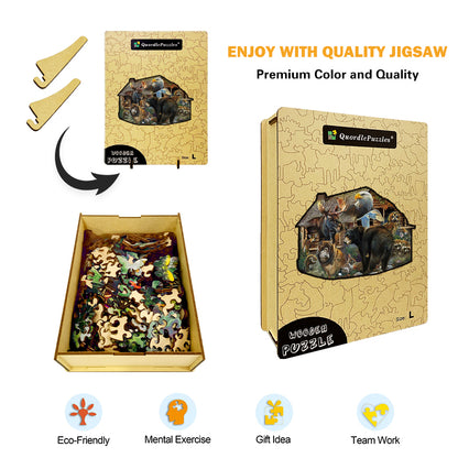 Holzpuzzle „Wildlife Cabin“.
