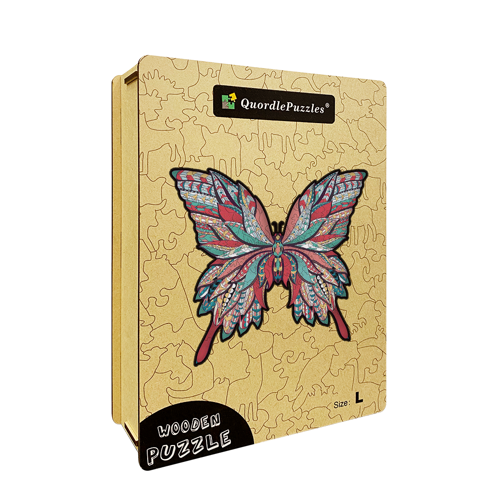 Rotes Schmetterlings-Puzzle