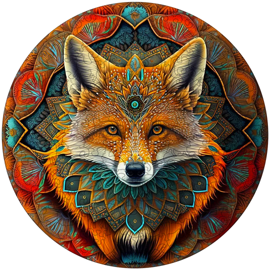 Ethnisches Holzpuzzle Fuchs