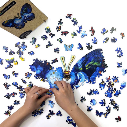 Puzzle mit Schmetterlingen und Einhörnern