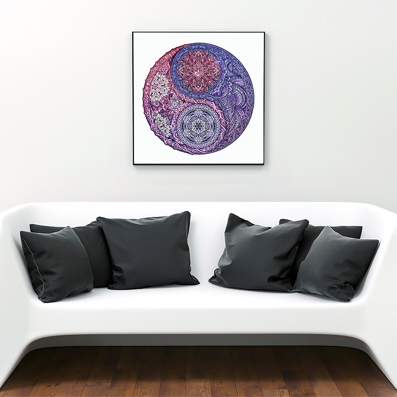 Mandala-Blumen-Puzzle