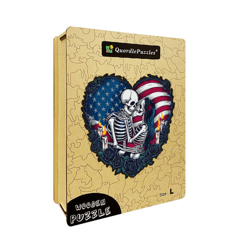 Gotisches Herz mit amerikanischer Flagge