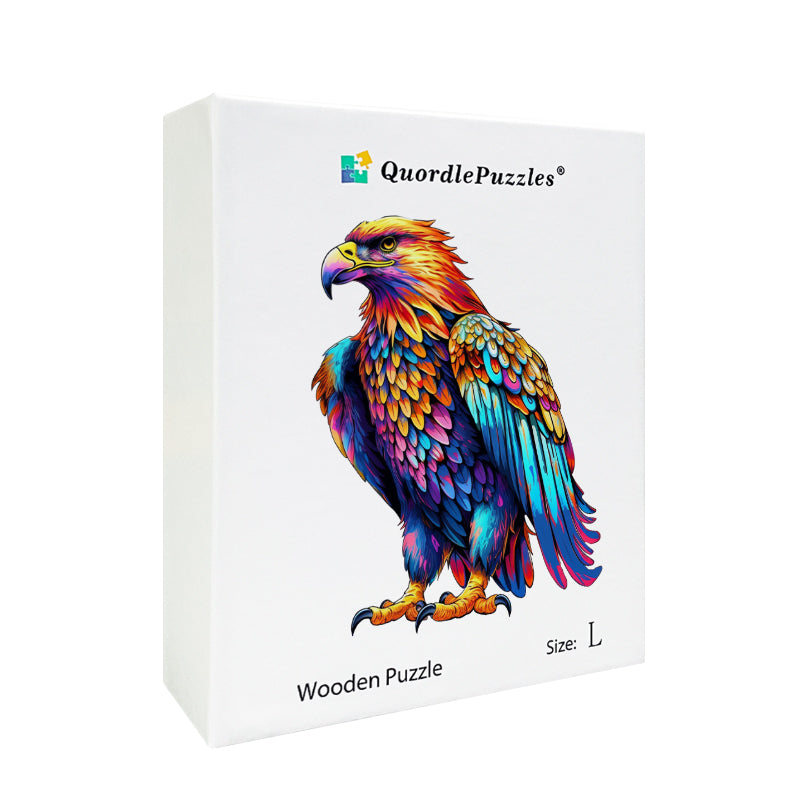 Buntes Adler-Kunst-Holzpuzzle