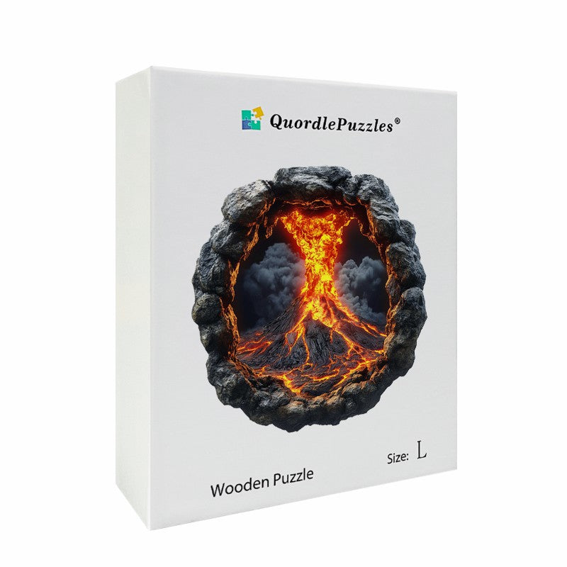 3D Vulkanausbruch Holzpuzzle
