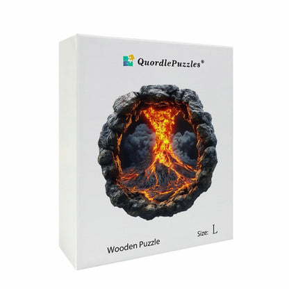 3D Vulkanausbruch Holzpuzzle