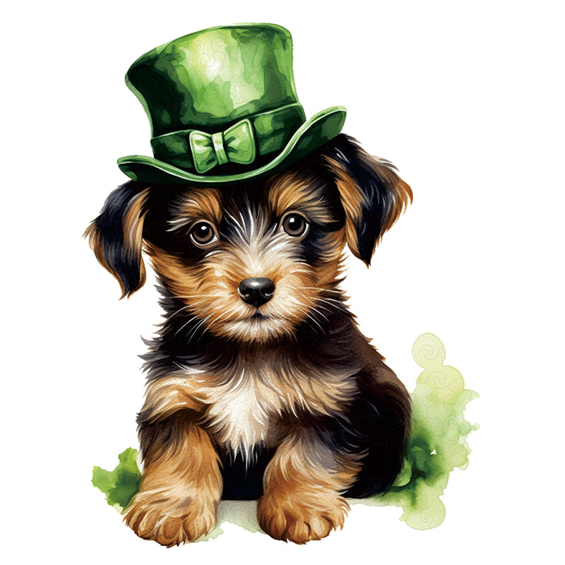 Aquarell St. Patrick's Day Welpe