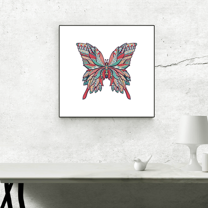 Rotes Schmetterlings-Puzzle