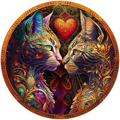 Fische Katze Sternzeichen Holzpuzzle