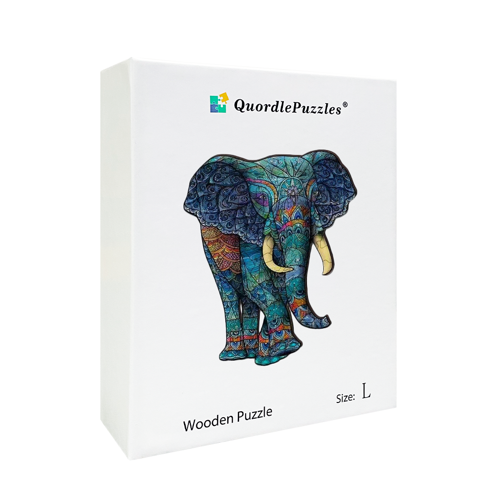 Buntes Elefanten-Puzzle