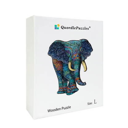 Buntes Elefanten-Puzzle