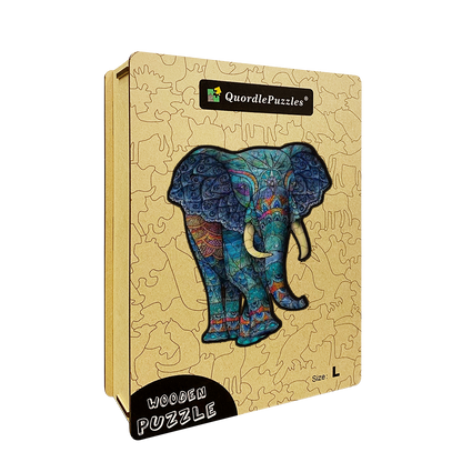 Buntes Elefanten-Puzzle