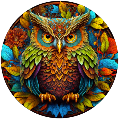 Mandala Eule Holzpuzzle