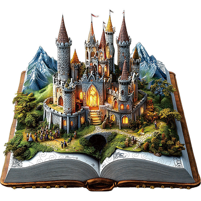 🔥Letzter Tag –3D verzaubertes schloss holzpuzzle