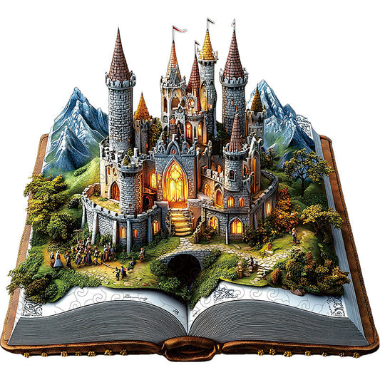 🔥Letzter Tag –3D verzaubertes schloss holzpuzzle