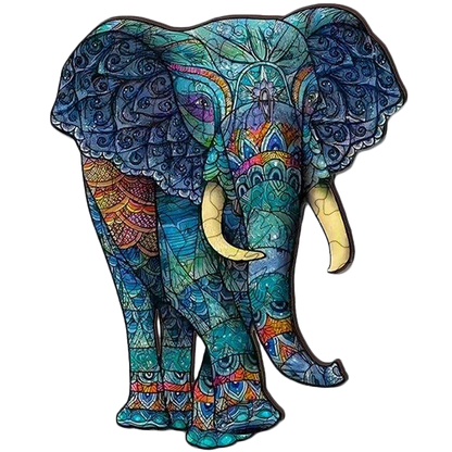 Buntes Elefanten-Puzzle