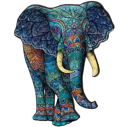 Buntes Elefanten-Puzzle