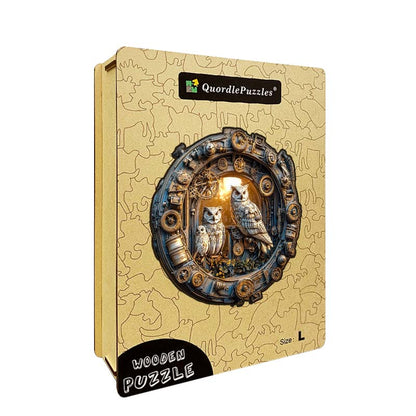 3D Steampunk Eulen Holzpuzzle
