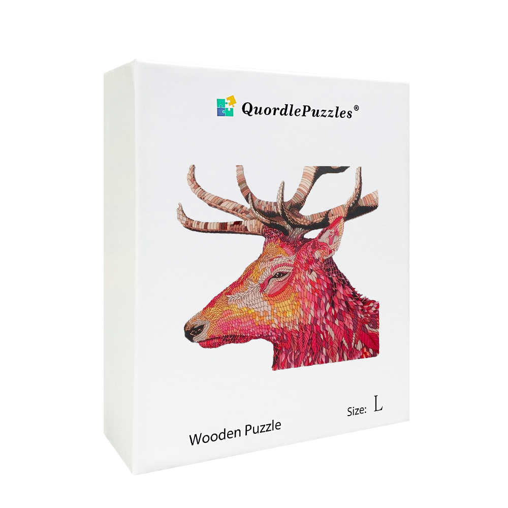 Rotes Elch-Puzzle