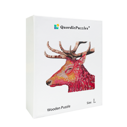 Rotes Elch-Puzzle