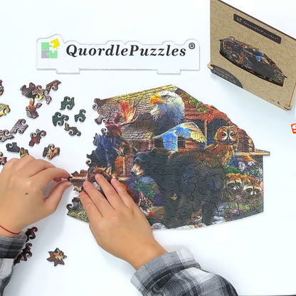 Holzpuzzle „Wildlife Cabin“.