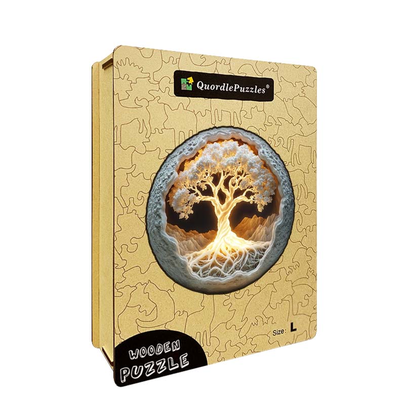 3D Leuchtender Baum Holzpuzzle