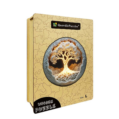 3D Leuchtender Baum Holzpuzzle