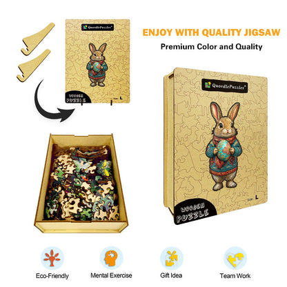 3D aufrechter hase holzpuzzle