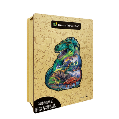 Dinosaurier- und Vulkan-Puzzle