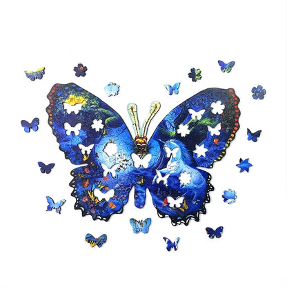 Puzzle mit Schmetterlingen und Einhörnern