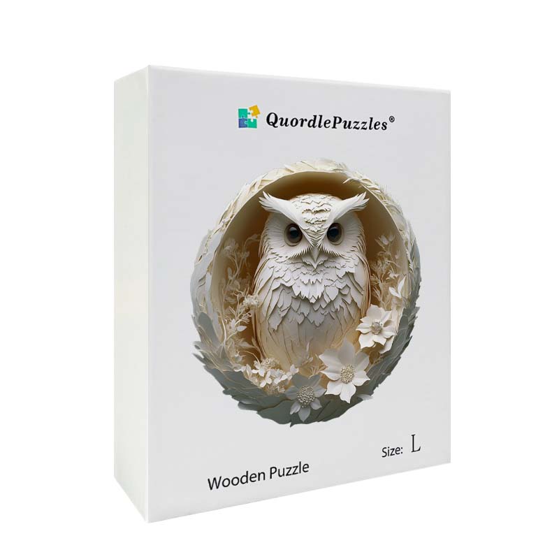 🔥Letzter Tag –3D Eule im Nest Holzpuzzle