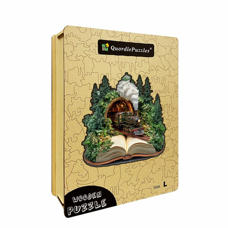 🔥Letzter Tag –3D Zug durch den Wald Holzpuzzle