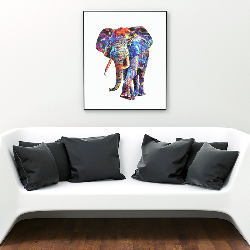 Abstrakter bunter Tierkunst-Elefant