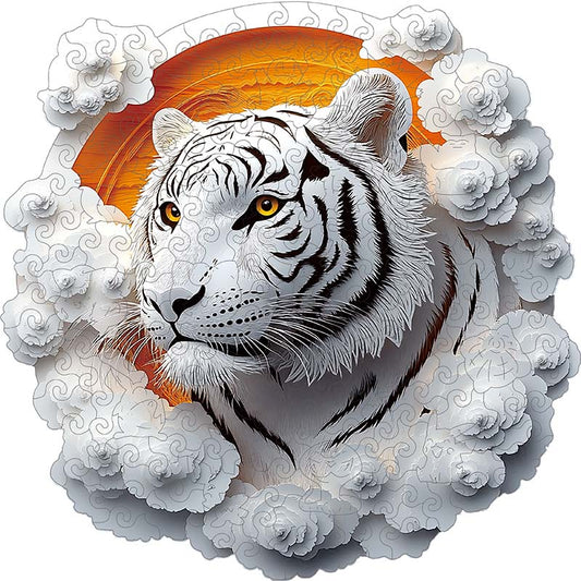 3D Weißer Tiger Holzpuzzle