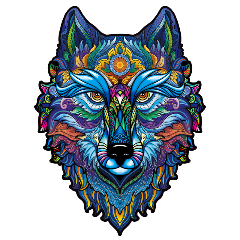 Blauer Wolfskönig-Puzzle