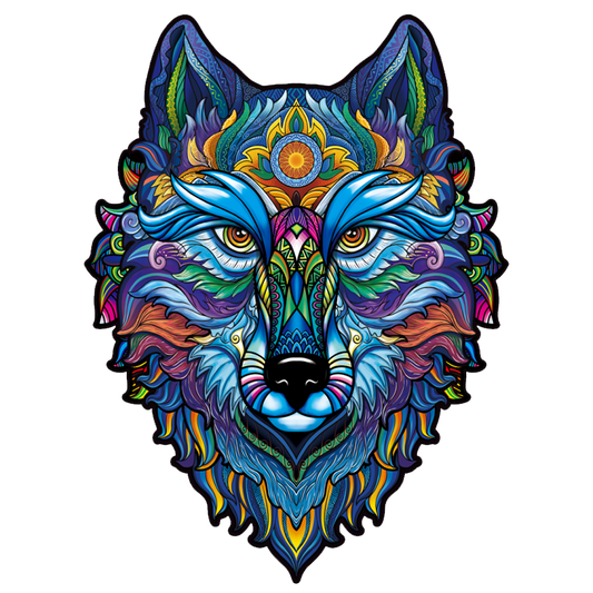 Blauer Wolfskönig-Puzzle