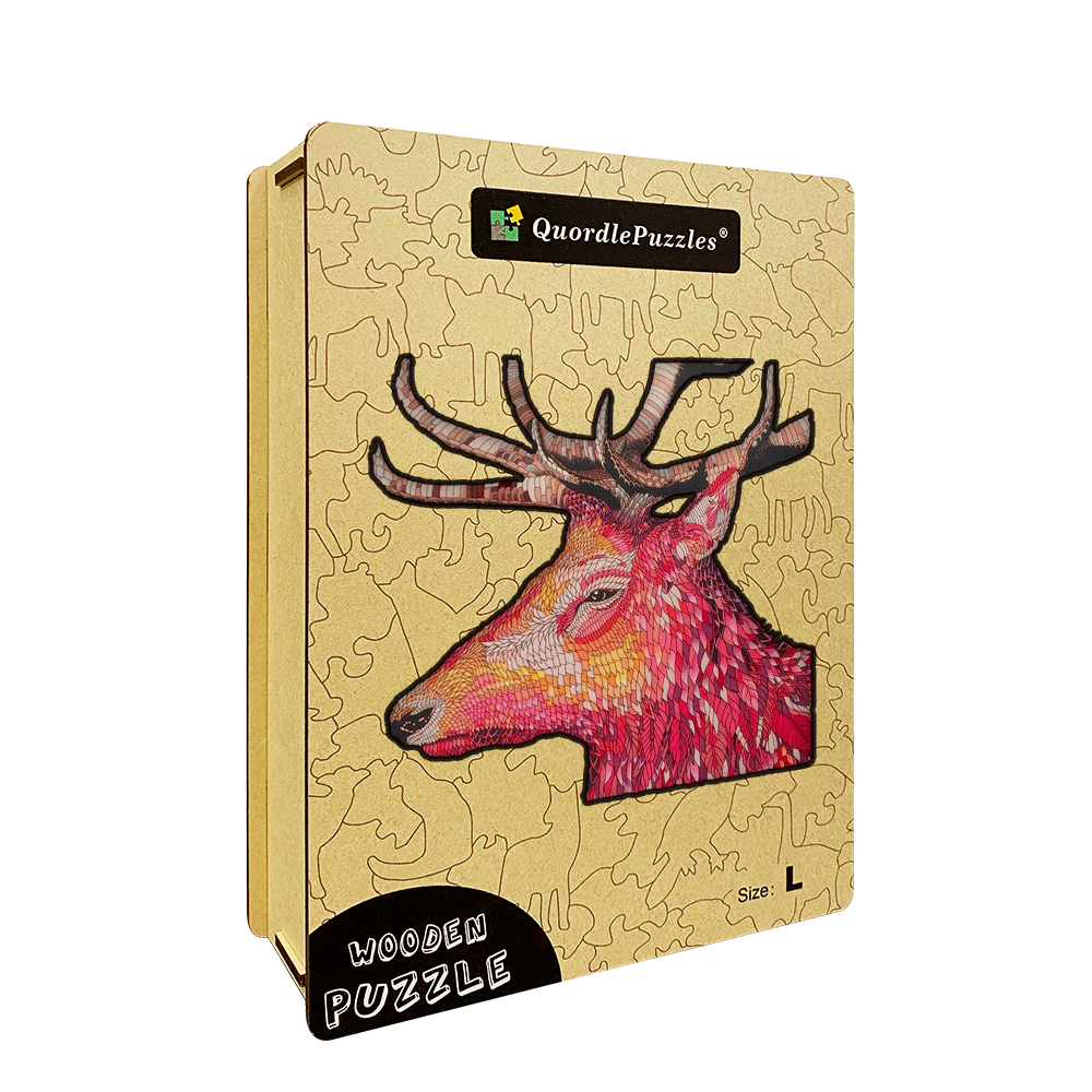 Rotes Elch-Puzzle
