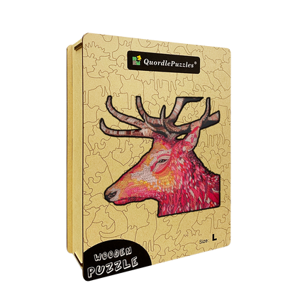 Rotes Elch-Puzzle
