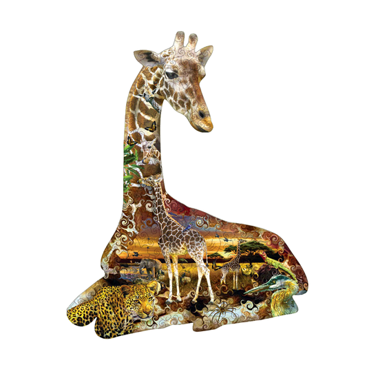 auf das Holzpuzzle „African Spots“.