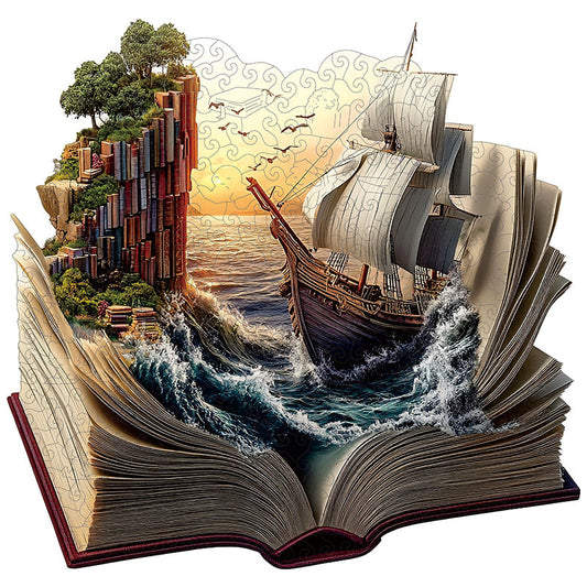 3D antikes schiff abenteuer holzpuzzle