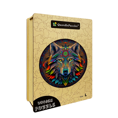 Mandala-Volk-Holzpuzzle