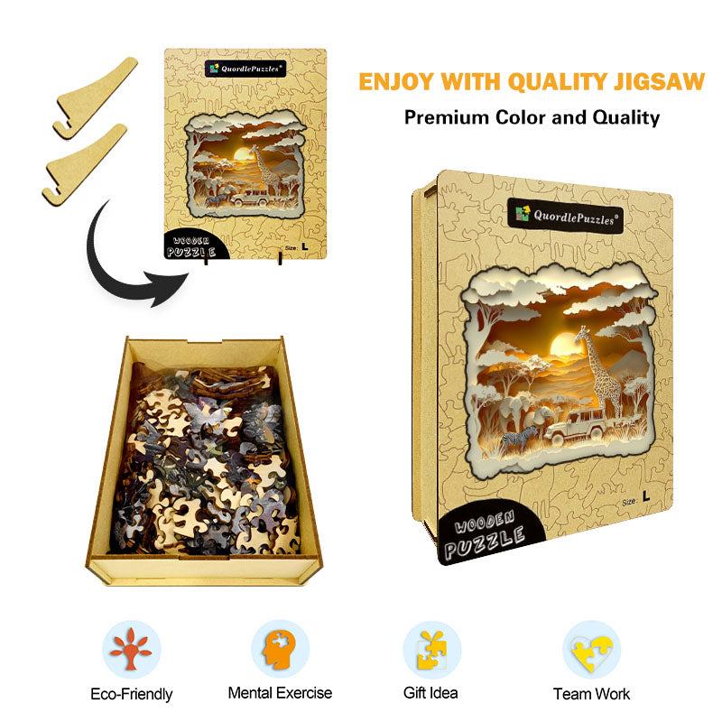 3D afrikanische safari holzpuzzle