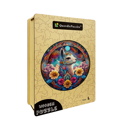 Mandala Lama Holzpuzzle