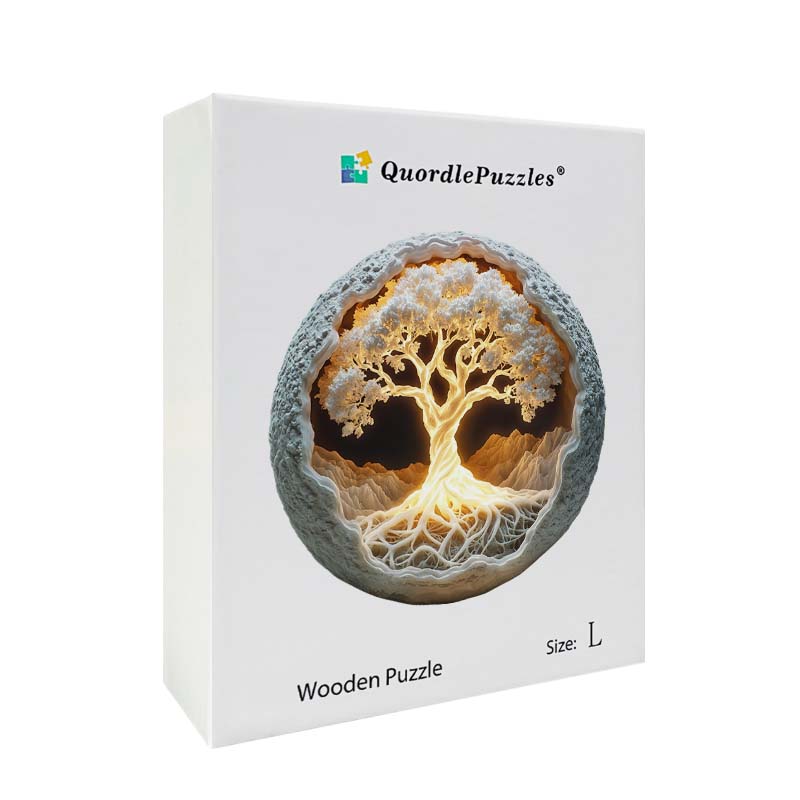 3D Leuchtender Baum Holzpuzzle