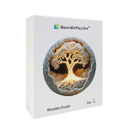 3D Leuchtender Baum Holzpuzzle