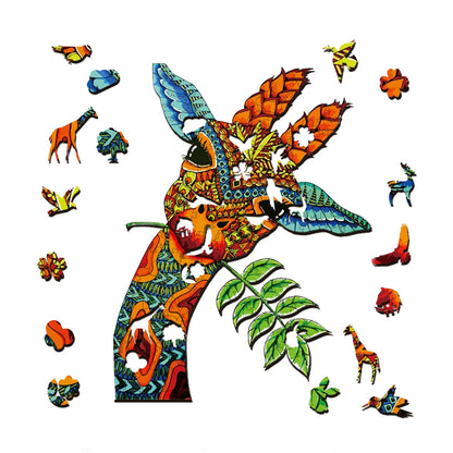 Neugieriges Giraffen-Puzzle