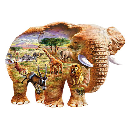 Chesterman-Elefant-Holzpuzzle