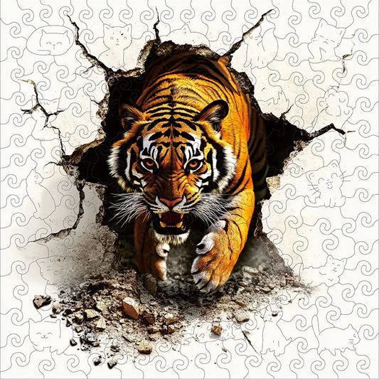 🔥Letzter Tag –3D brüllender tiger ausbruch holzpuzzle