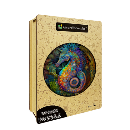 Mandala Seepferdchen Holzpuzzle