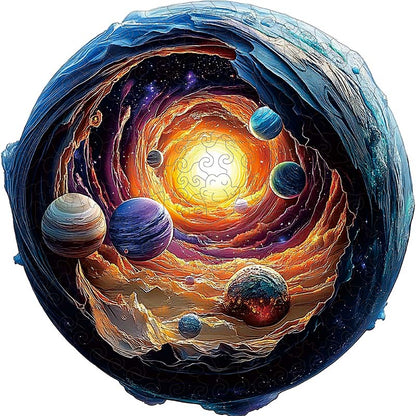 3D Kosmische Spirale Holzpuzzle