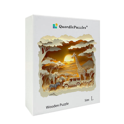 3D afrikanische safari holzpuzzle